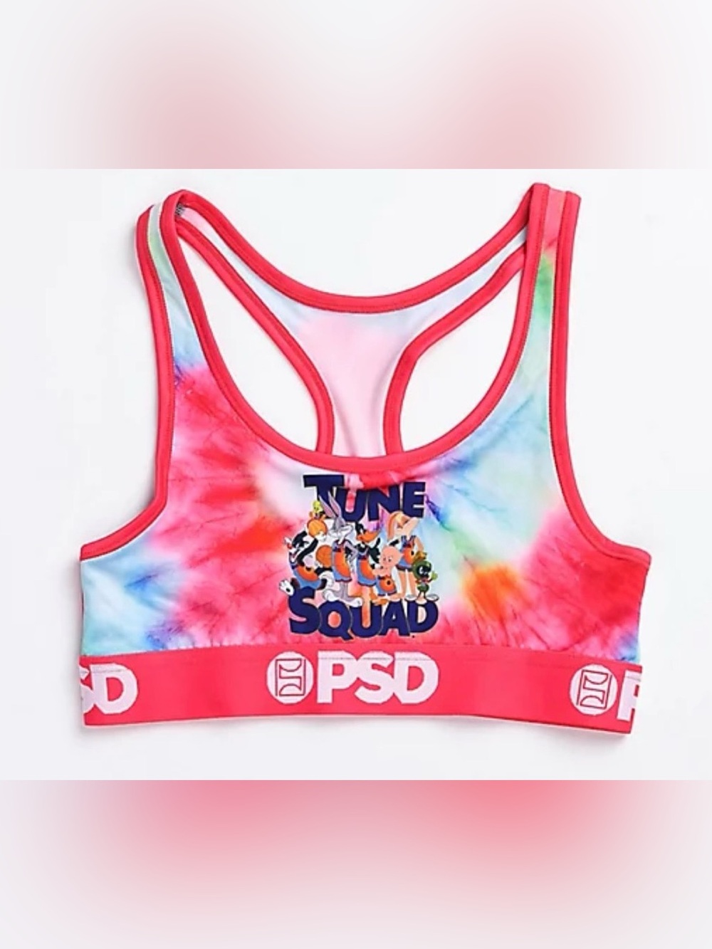 PSD x Space Jam Tune Squad Tie Dye Active Sports Bra Women’s Size Large New